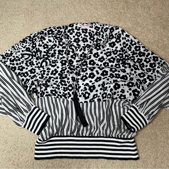 See By Chloe Leopard Print Silk Blouse